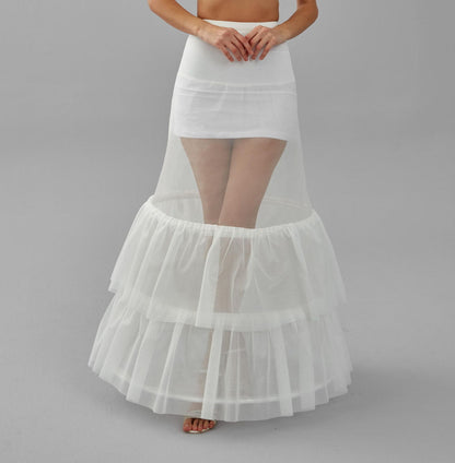 Trumpet Wedding Dress Underskirt, White Petticoat Skirt