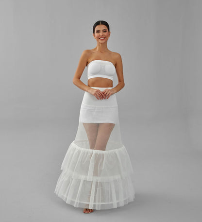 Trumpet Wedding Dress Underskirt, White Petticoat Skirt