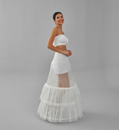 Trumpet Wedding Dress Underskirt, White Petticoat Skirt