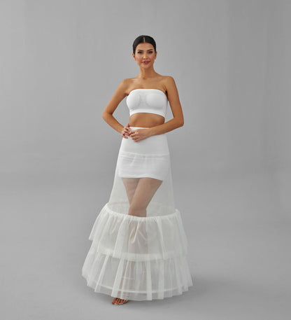 Trumpet Wedding Dress Underskirt, White Petticoat Skirt