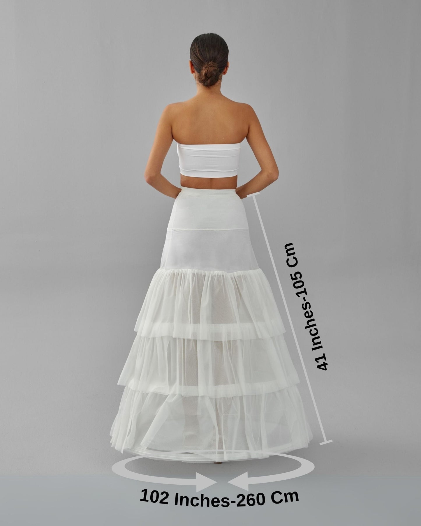 Mermaid Wedding Dress Underskirt, White Petticoat Skirt