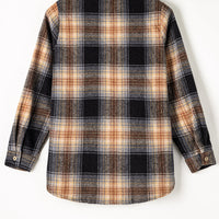 Everly Rounded Hem Plaid Shacket