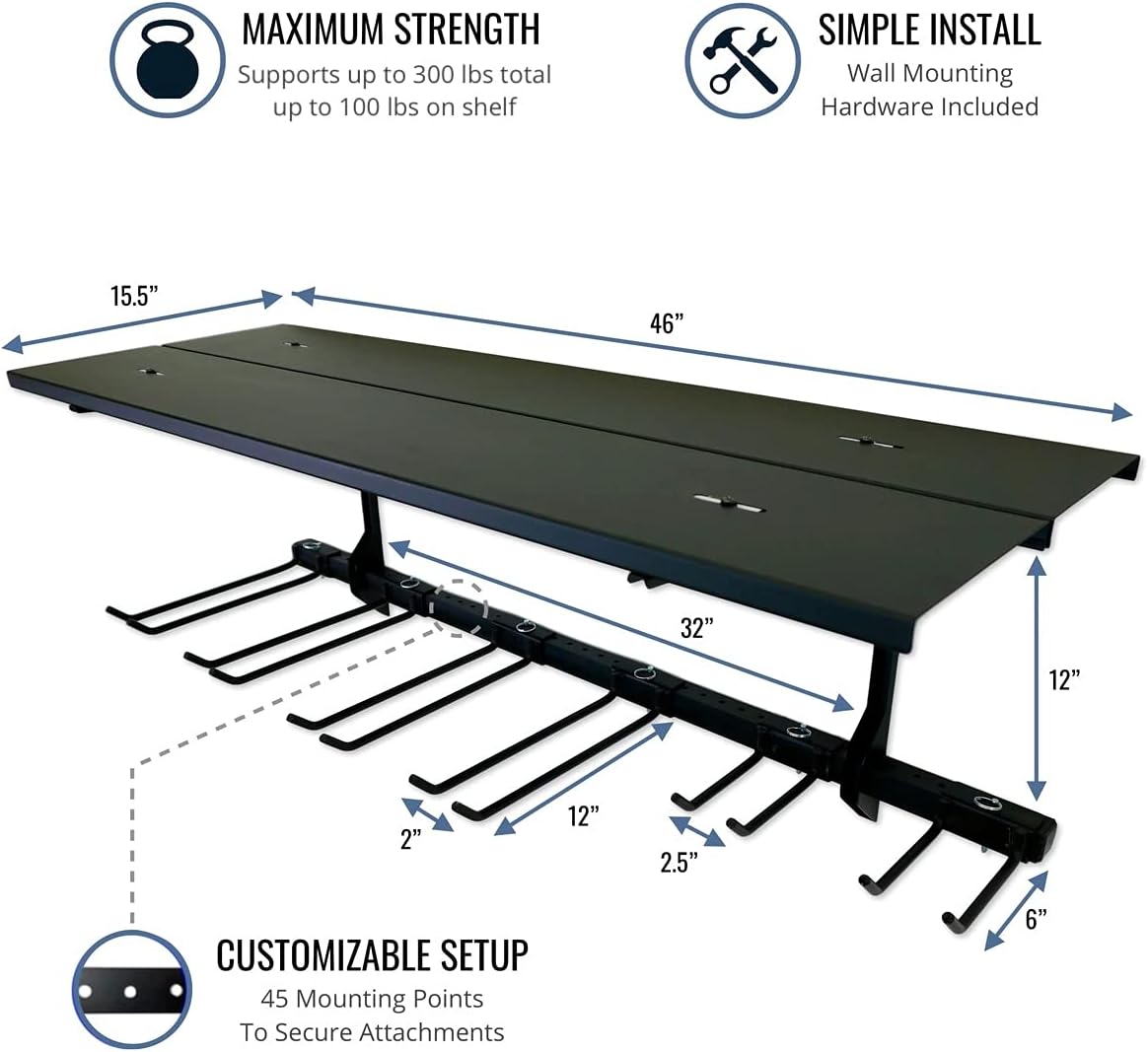 G-Tool Solid Shelf | Adjustable Wall Storage System | Holds 300 lbs