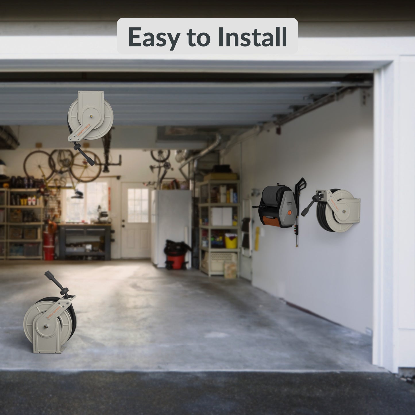 Retractable Pressure Hose Reel-1/4in