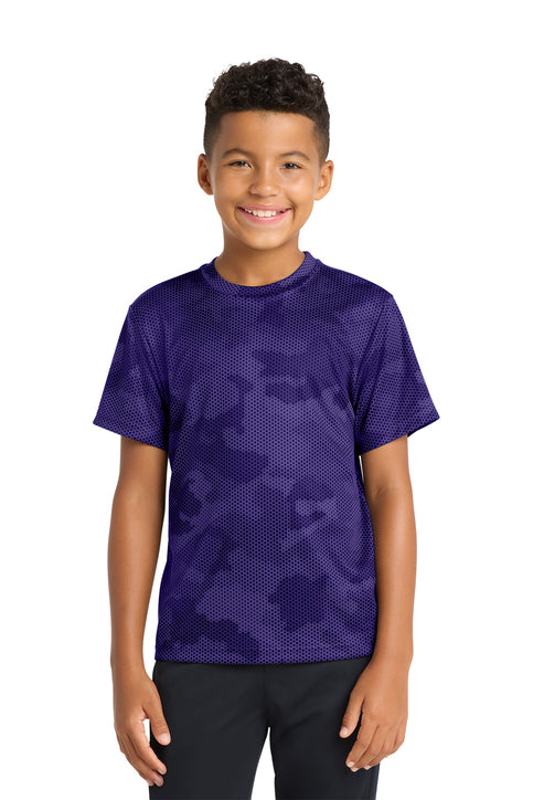 Lacrosse Shooter Camo Youth Shirt - SUYST370SCRIPSHLD