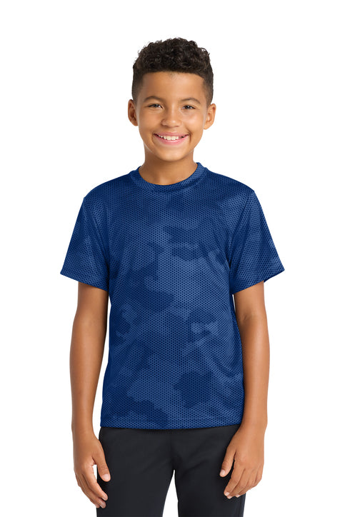 Lacrosse Shooter Camo Youth Shirt - SUYST370SCRIPSHLD