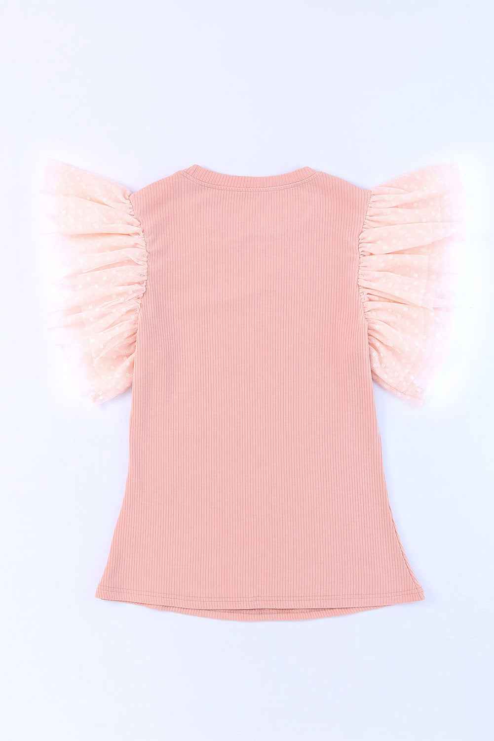 Pink Layered Ruffle Knit Blouse