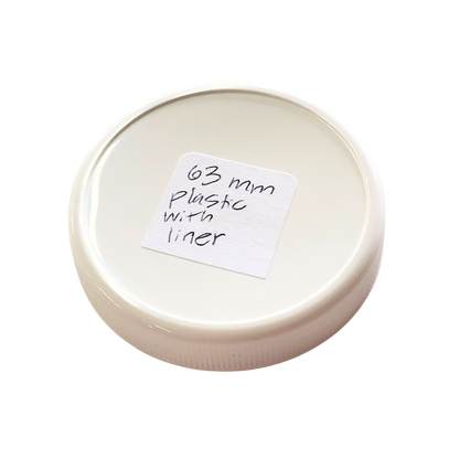 63mm Plastic Lids with Liner