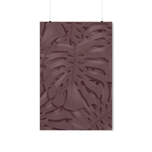 Merlot Monstera Botanical Print – Unframed Wall Art