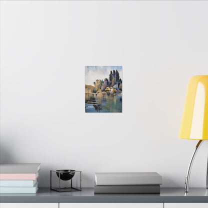 Scenic Matte Canvas Print, Wall Art, Home Decor, Nature Love, Gift Idea, Art Print, Landscape Painting