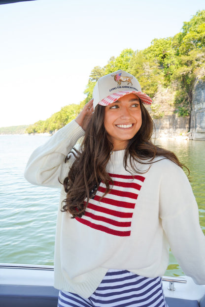 Living The American Dream - Red Gingham Hat