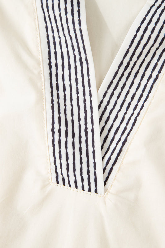 Micah Sleeve Contrast Patchwork Blouse