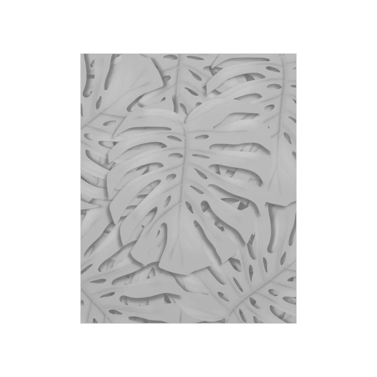 Soft Grey Monstera Botanical Print – Unframed Wall Art
