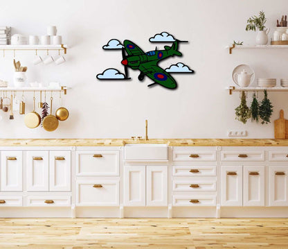 Wall Art Spitfire Clouds Metal Wall Art