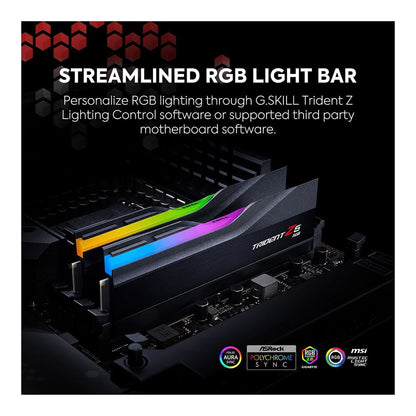 G.Skill Trident Z5 RGB 64GB (2x32GB) DDR5-6000 CL38 Desktop Memory Kit 288-Pin F5-6000J3848D32GX2-TZ5NR