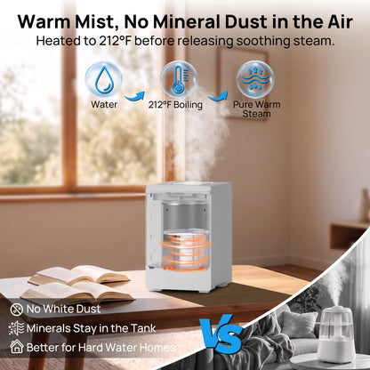 Greenland 4L Stainless Steel Steam Warm Mist Humidifier