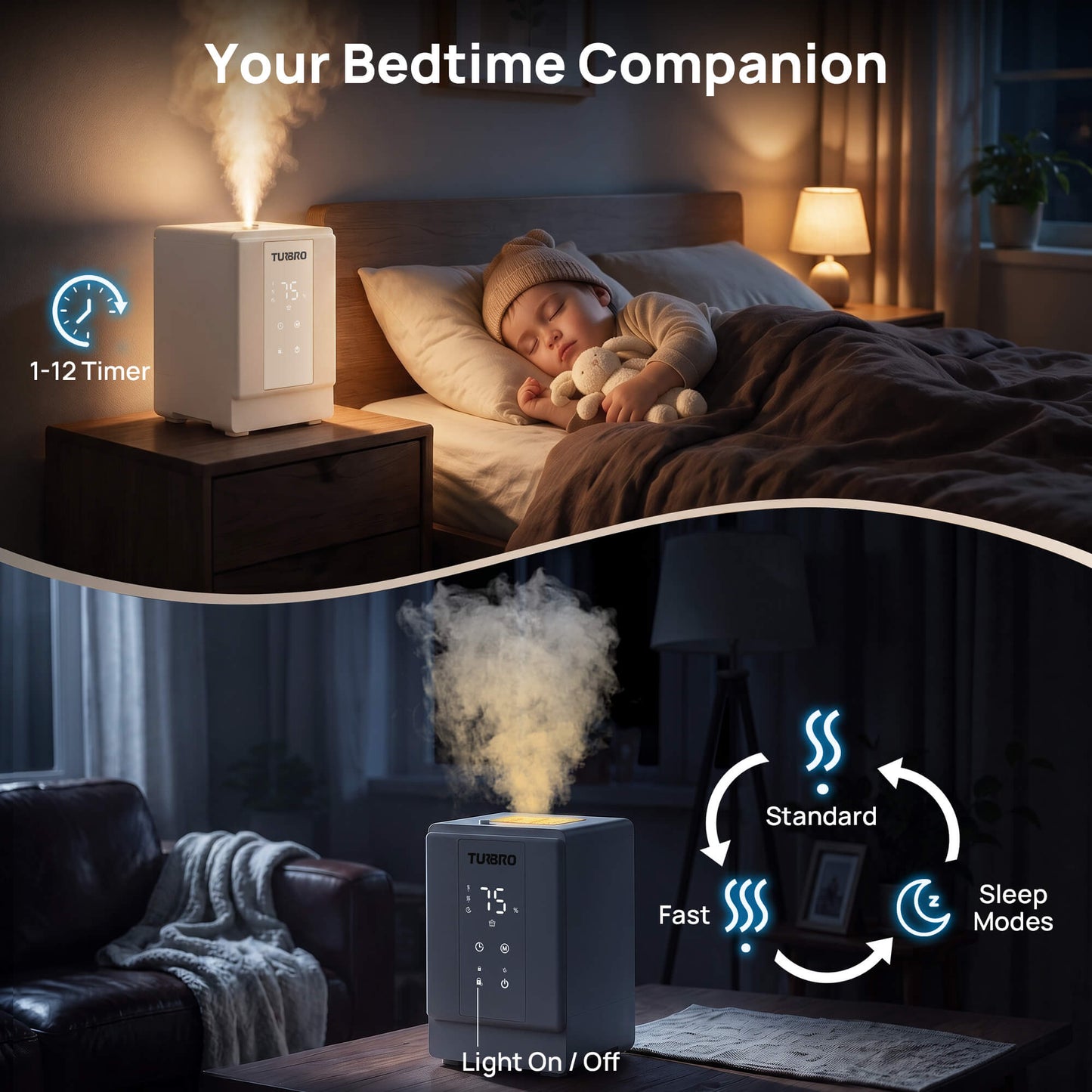 Greenland 4L Stainless Steel Steam Warm Mist Humidifier