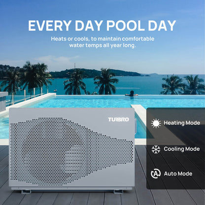 Beluga Inverter Pool Heat Pump, 33K/58K/100K BTU