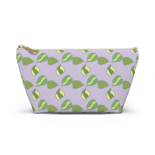 Hoya Kerrii Pattern Accessory Pouch – Zippered Catch-All With T-Bottom