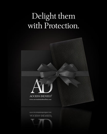 Genuine Leather Checkbook Cover – Card Slots, RFID Blocking