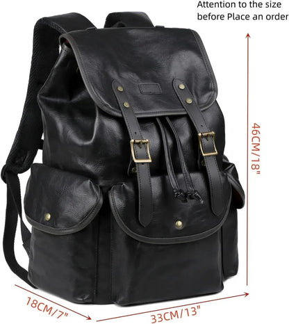 Men’s Leather Backpack – 15.6 Laptop Ready Professional Commute