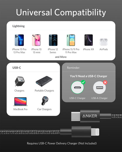 Anker <b>331</b> USB-C to Lightning Cable