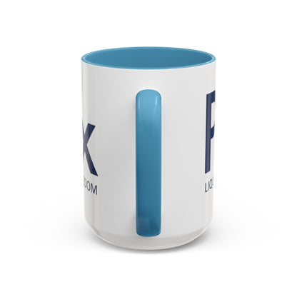 Patriox Accent Coffee Mug — American Flag Drop Logo, 'Water for Health Freedom'