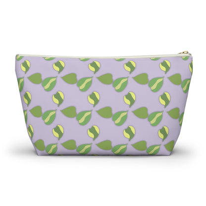Hoya Kerrii Pattern Accessory Pouch – Zippered Catch-All With T-Bottom