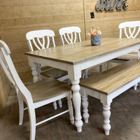 Thin Spindle Leg Bench