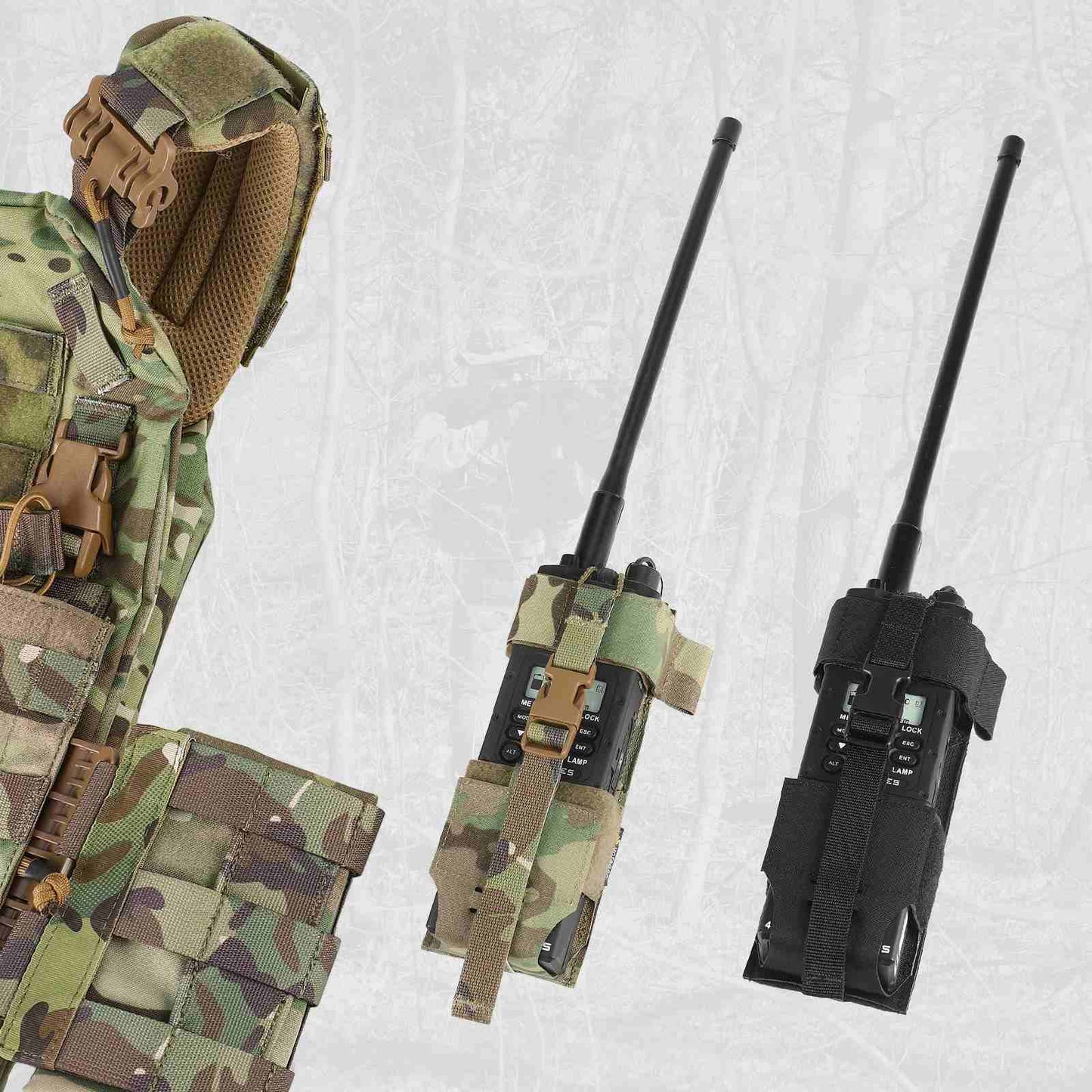 Votagoo Tactial Radio Holster Holder Case, Laser Cut Multi Platform Radio Chassi