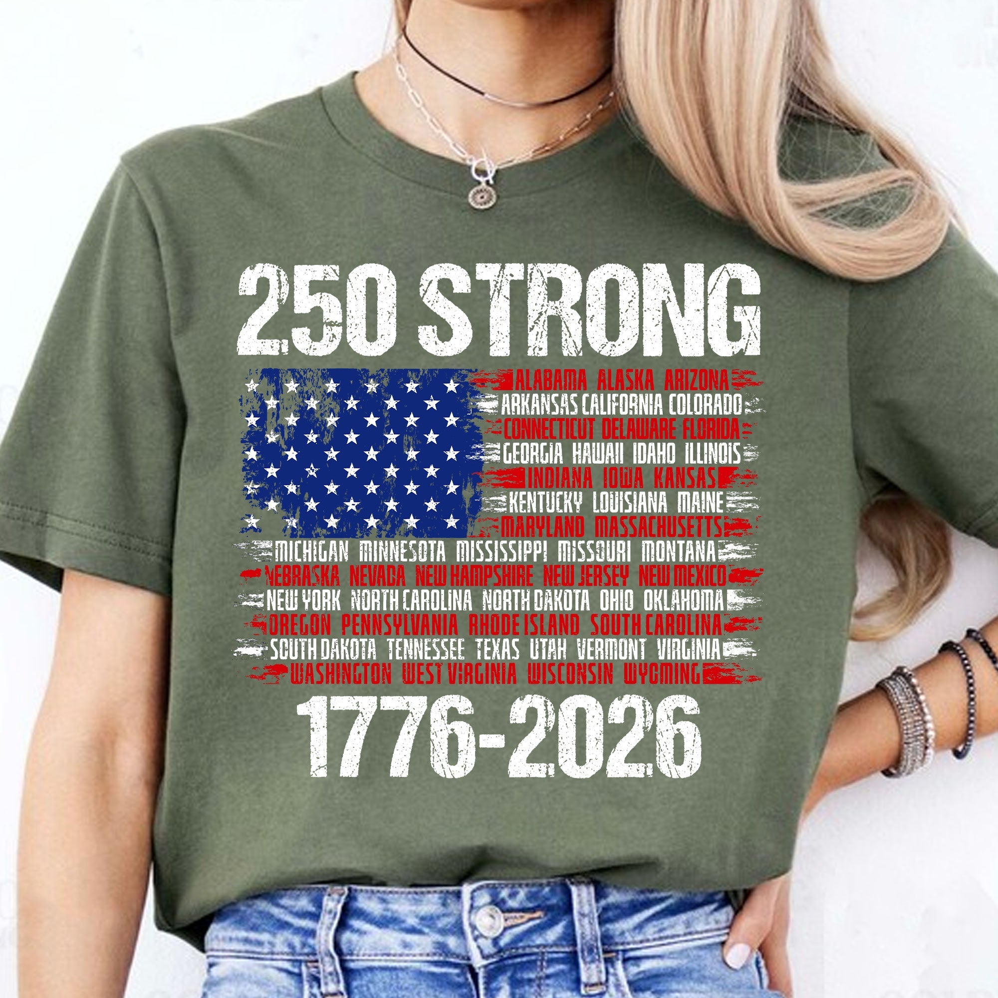 250 Years Strong 1776-2026 Shirt | Happy 250th Birthday USA | Patriotic 4th Of July Tee | America 250th Anniversary | Independence Day Shirt 682544