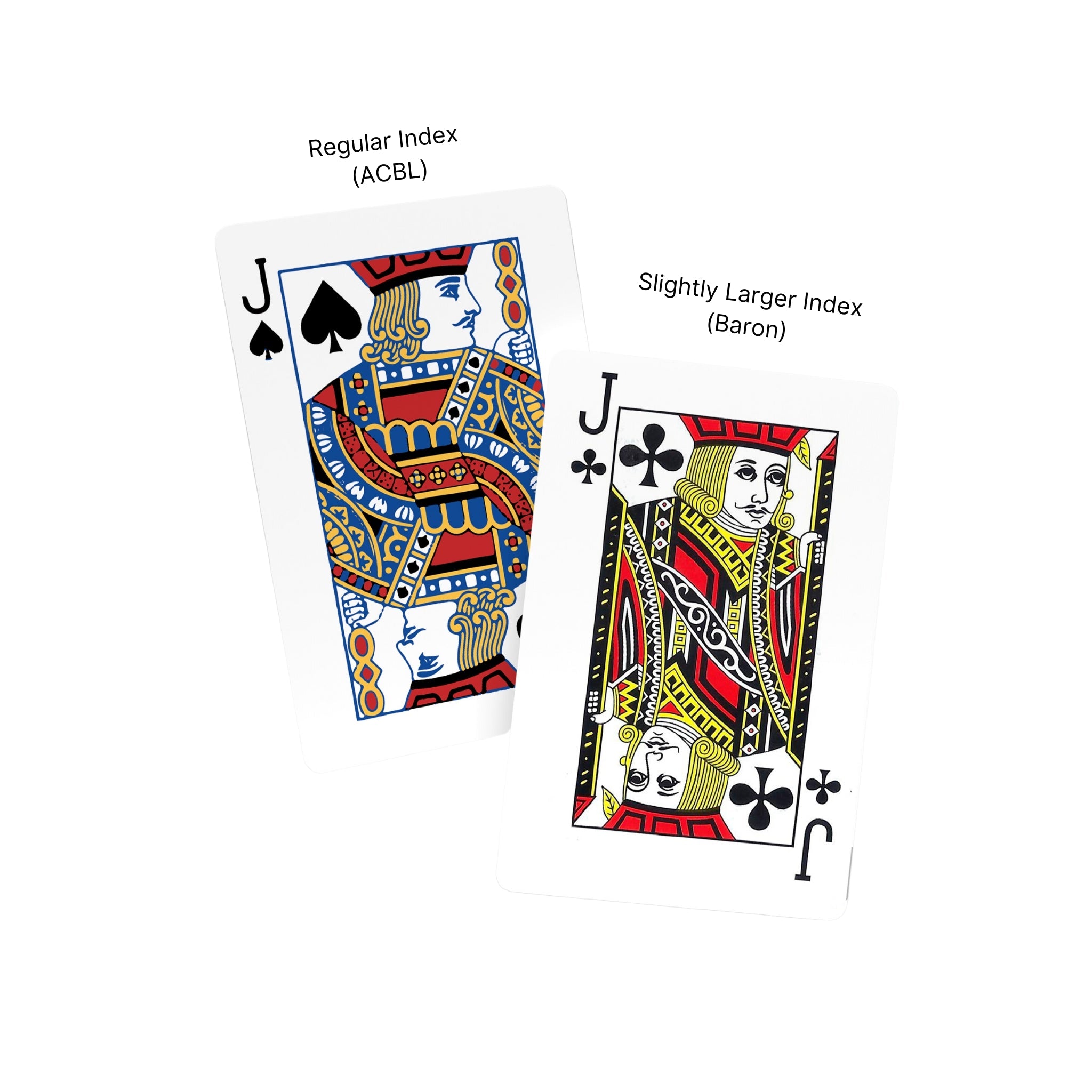 All-Plastic Baron Bridge Playing Card (Slightly Larger Index) - 12 Cellophane-Wrapped Decks