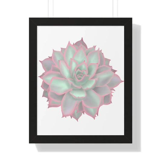 Echeveria Violet Queen Succulent Framed Print – Botanical Wall Art