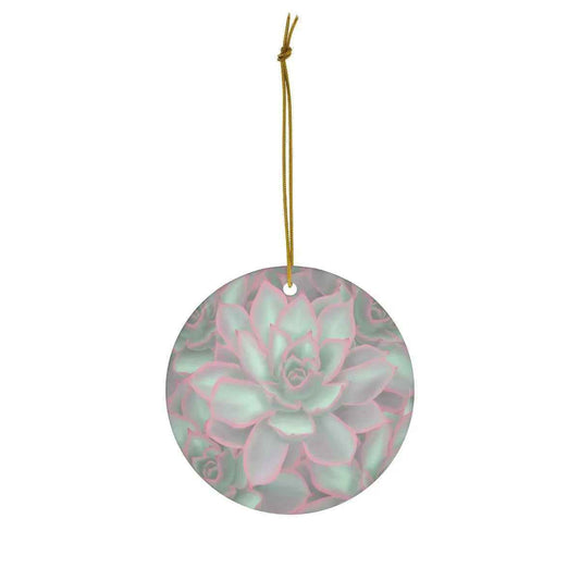 Graptopetalum Murasaki Succulent Ceramic Ornament – Purple Pastel Rosette