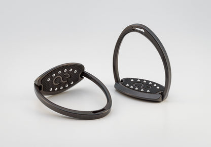 American Equus "Elite" English Stirrups Holographic Black