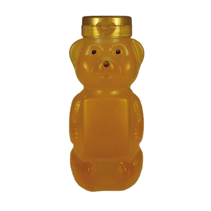 8 oz Plastic Flat Panel Honey Bears