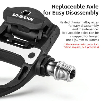 Carbon Fiber SPD Clipless Pedals for Road Bikes 9/16''