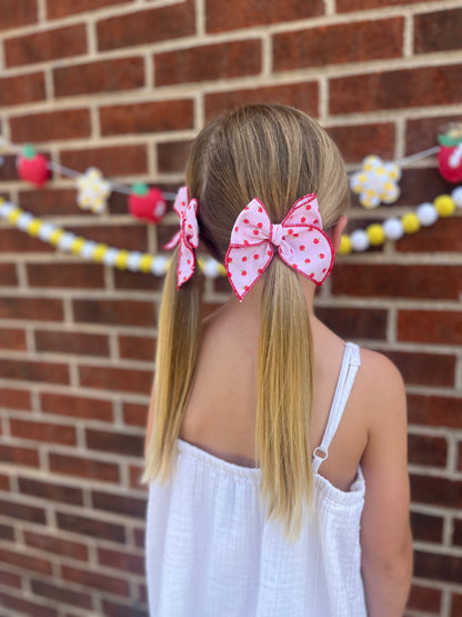 Pink Apple Bow
