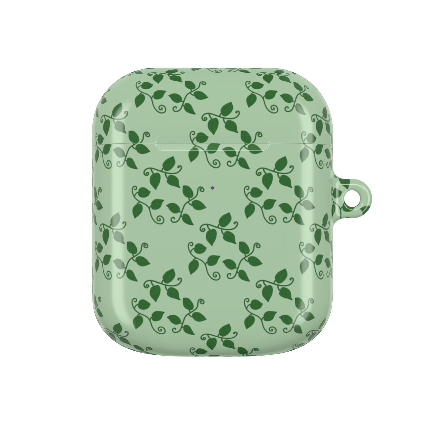Pothos Pattern Earbud Case – Slim Protective Cover With Carabiner