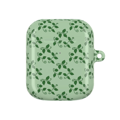 Pothos Pattern Earbud Case – Slim Protective Cover With Carabiner