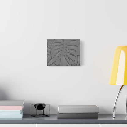 Grey Monstera Canvas Print – Botanical Wall Art