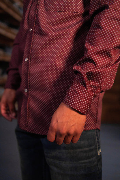 FR Pearl Snap Work Shirt - Rustline - With U.S Flag