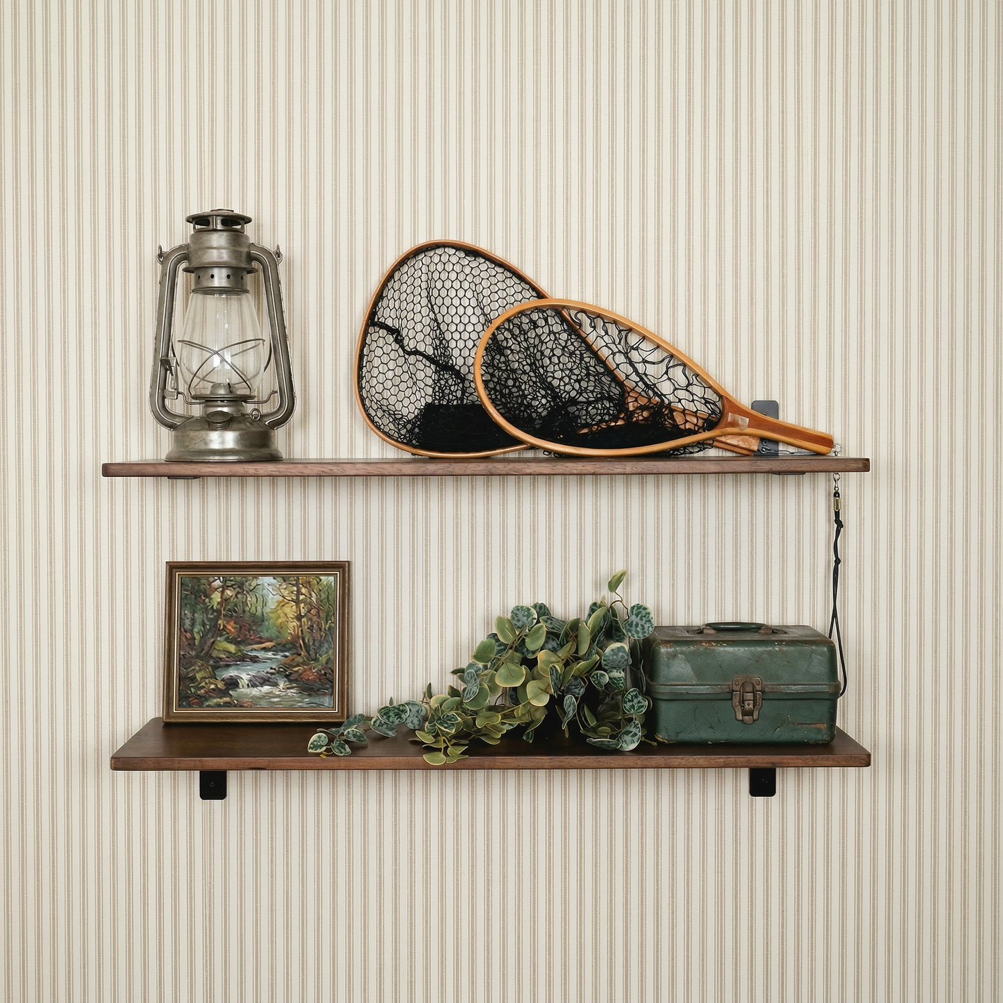 Kingsley Wood Shelf and Bracket Kit| Heavy Duty 8" and 12" Wall Shelves