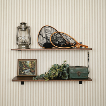 Kingsley Wood Shelf and Bracket Kit| Heavy Duty 8" and 12" Wall Shelves