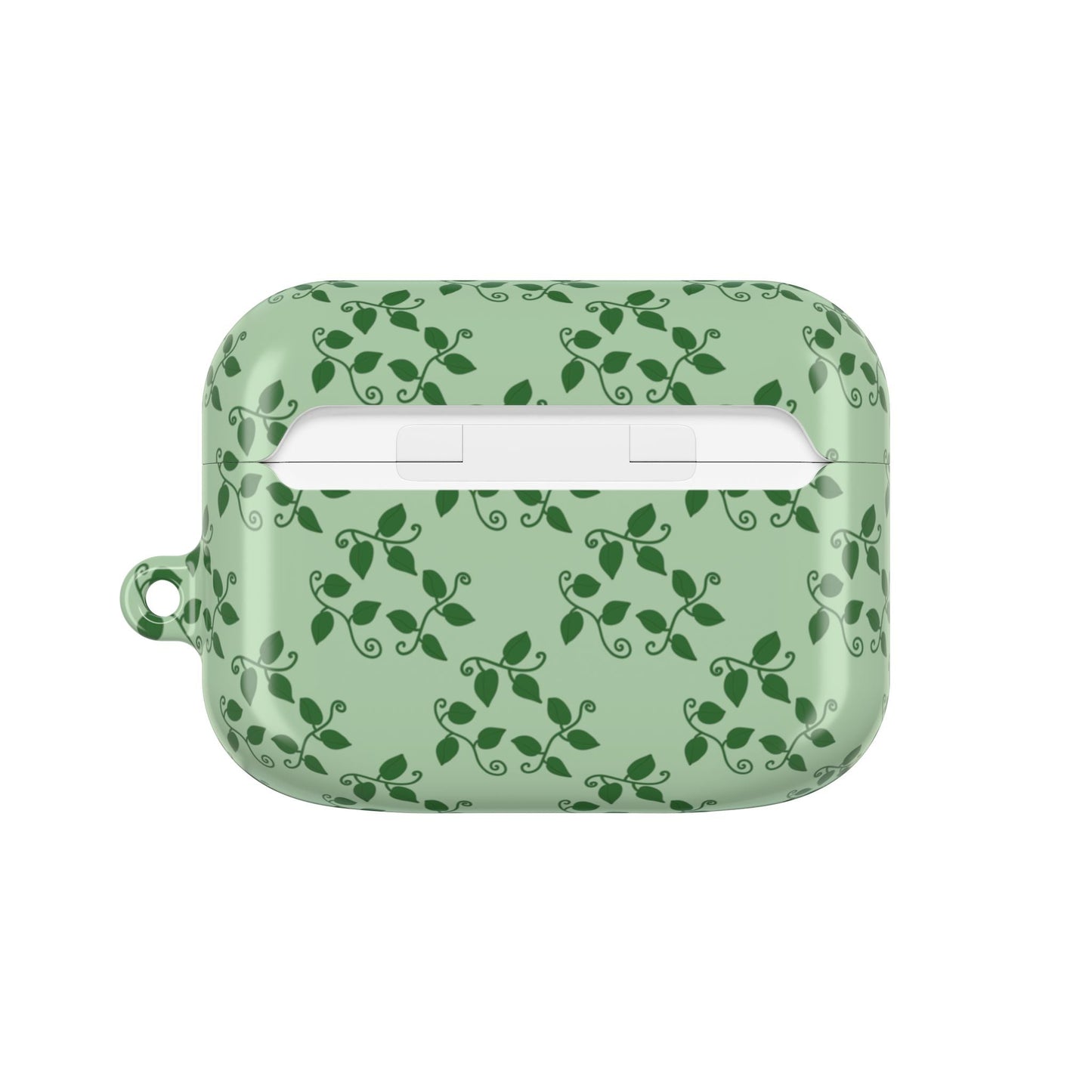 Pothos Pattern Earbud Case – Slim Protective Cover With Carabiner