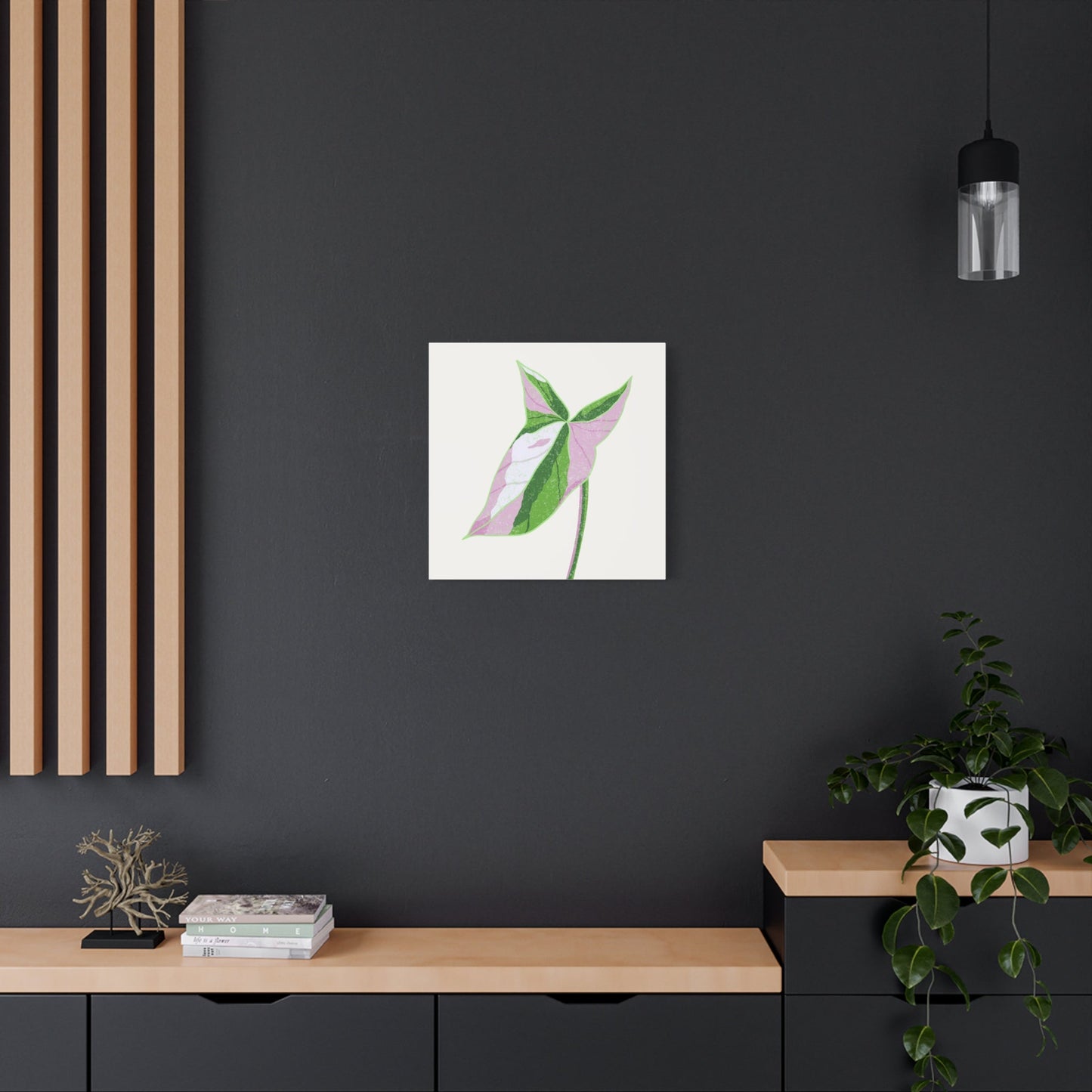 Syngonium Tricolor Canvas Print – Botanical Wall Art