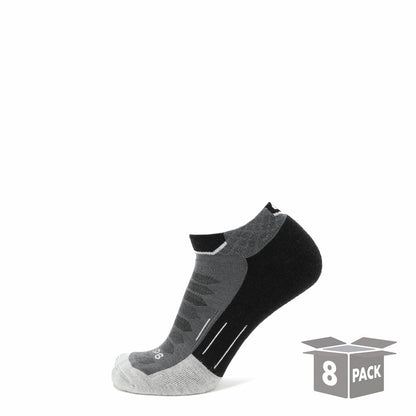 8 Pairs Obsidian - Run Ankle Midweight Merino Wool Sock