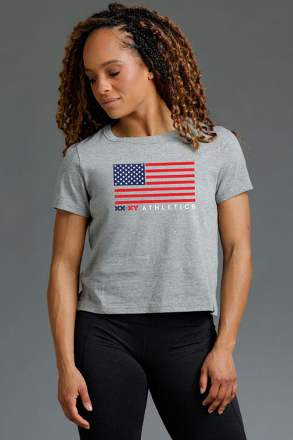 American Flag Semi-Cropped Tee (XX)