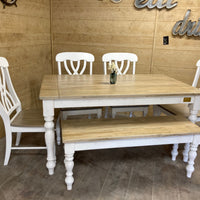 Thin Spindle Leg Bench