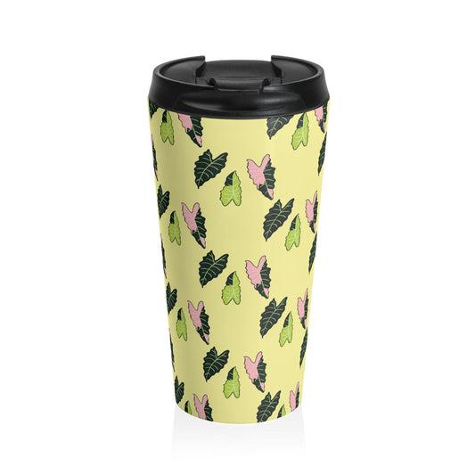 Alocasia Pattern 15 oz Vacuum Insulated Stainless Steel Travel Tumbler